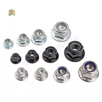 Нержавеющая сталь шестигранная фланцевая нейлоновая вставка блокировочная гайка WHOOPEE М3 М4 М5 М6 М8 М10 М12