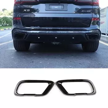 Нержавеющая сталь, выходная крышка выхлопной трубы автомобильного глушителя, аксессуар для BMW X5 G05 X6 G06 X7 G07 2019-2021, для спортивной версии M