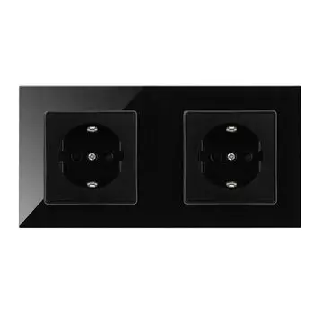 Несколько розеток с заземлением для 1-4 групп, безопасная розетка с вилкой европейского и российского стандарта, розетки питания со стеклянной панелью, настенные электрические розетки стандарта 16 А