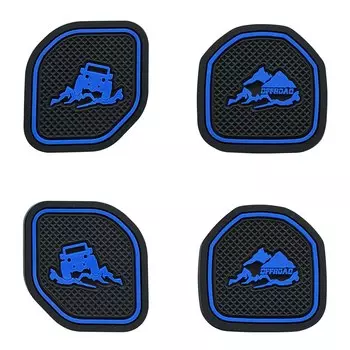 Нескользящая автомобильная подставка для чашки, слот для Jeep Wrangler Jl Jlu 2020-2022 года, противоскользящий коврик, карманный коврик, внутренняя подставка для чашки