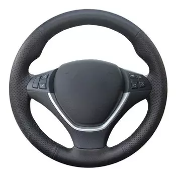 Нескользящая Оплетка на Автомобильный руль из искусственной кожи, чехол для BMW X6 E71 2008-2014 E70 X5 2008-2013, аксессуары для интерьера автомобиля