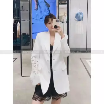 Нет возврата! Женский кружевной костюм знаменитости с вырезами на спине, блестящий костюм с длинным рукавом