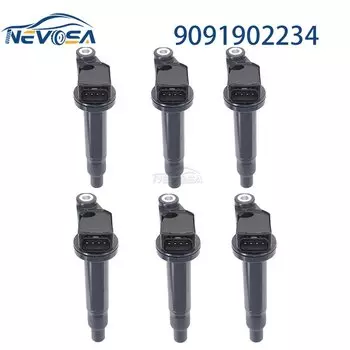 NEVOSA 6 шт. катушка зажигания 90919-02234 для 1998-2006 Toyota Camry Avalon Sienna Lexus ES300 RX300 UF267 90080-19016 9091902234