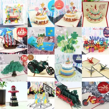 3D открытка с днем рождения parehope