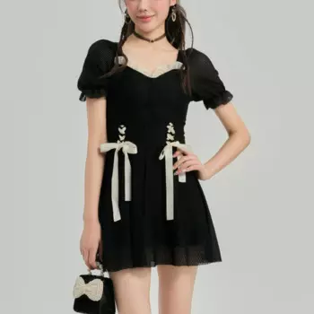 New Fashion Cute Bow Decoration Forest Swimsuit Women's Waist Soft Fabric Hot Spring Swimwear Слитный Купальник Женск