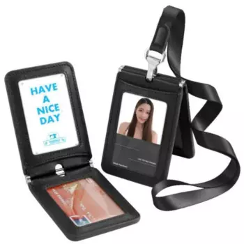 Кожаный чехол для бейджа HUA JIE