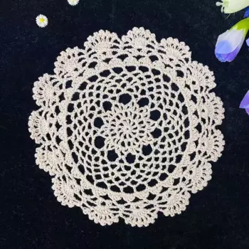 Кружевной хлопковый коврик для чашки
