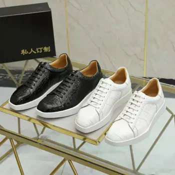 New Men's Casual Crocodile Leather Shoes Simple And Versatile Inner Cowhide Sports Male Shoes Men Sneakers кроссовки мужские