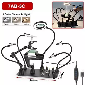 NEWACALOX Руки помощи при пайке черные SS3MBK-USB