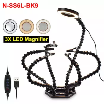 NEWACALOX Третья рука для пайки синяя