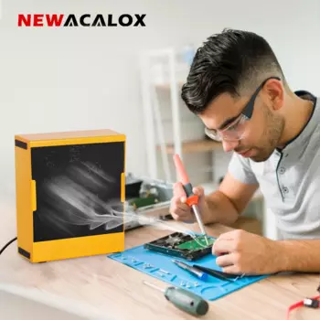 NEWACALOX US/EU штекер 30 Вт сварочный вытяжной вентилятор паяльное устройство для удаления дыма 100-240 в устройство для курения с фильтром из активированного угля губка