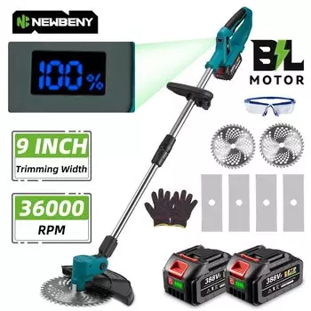 NewBeny 9-дюймовая бесщеточная электрическая газонокосилка NewBeny
