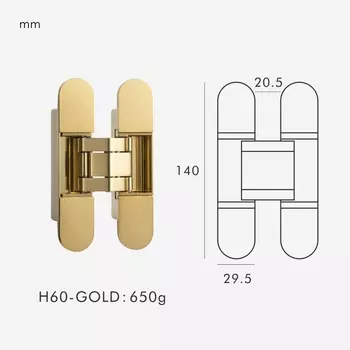 Невидимые дверные петли Nurlin 3D регулируемые