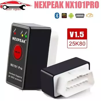 NEXPEAK NX101PRO Elm327 Bluetooth-совместимый считыватель кодов двигателя V1.5 Мини-сканер OBD2 Автомобильный диагностический инструмент OBD 2 Автоматический сканер