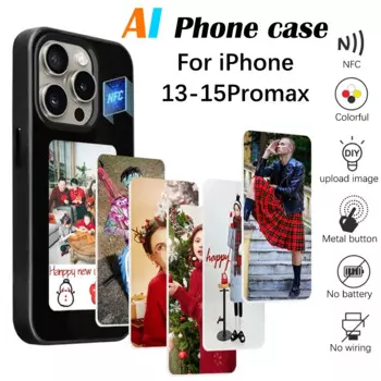 NFC чехлы для телефонов iPhone 13 15 14 Pro Max DIY E-ink Screen Smart Refresh Photo аниме персонажи пара силиконовых чехлов для телефонов