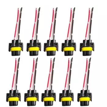 NHAUTP 10 шт. H8 H11 разъем для автомобильных фар/противотуманных фар гнездовой адаптер жгут проводов медный провод
