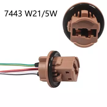 NHAUTP 2 шт. T20 7443 адаптер гнезда W21/5 Вт 7440 W21W светодиодный держатель проводки для подключения автомобиля стоп-сигнал основание лампы заднего хода
