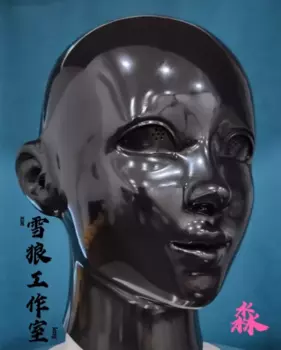 (Niao) полностью черная силиконовая Женская/девочка полноголовая трансгендер силиконовая косплей Кигуруми Мужская-женская маска Drag Queen