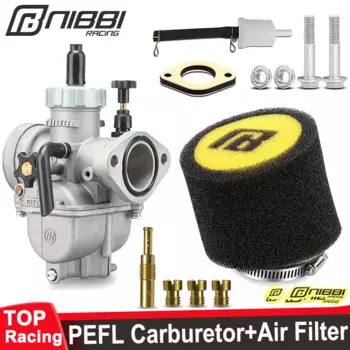 NIBBI PE17 мм/19 мм/22 мм/24 мм/26 мм/28 мм фланцевый карбюратор с карбюраторными форсунками, пенопластовый очиститель воздушного фильтра для двигателя скутера Honda Yamaha