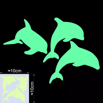 NICELET Светящиеся наклейки дельфин 10 см