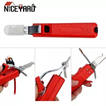 NICEYARD нож для зачистки проводов, регулируемая резиновая ручка 8-28 мм изоляция для зачистки кабеля из ПВХ