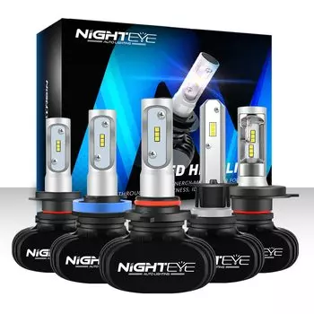 Nighteye Led H4 H7 H8 H9 H11 8000LM 50W 6500K Автомобильные светодиодные фары Белые противотуманные фары 9005 HB3 9006 HB4 Противотуманные фары