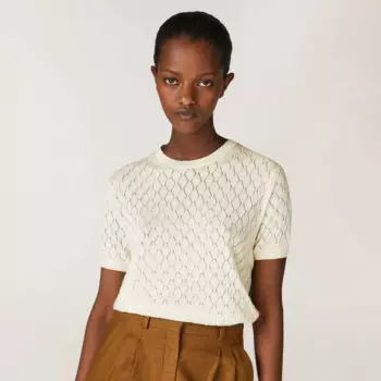 NIGO LP женский осенне-зимний модный однотонный кашемировый вязаный свитер с круглым вырезом футболка с коротким рукавом # nigo61178