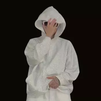NIGO звезда Полный Бриллиант молния раньше белая мужская женская мода молния Свободная Толстовка с длинным рукавом куртка пальто # nigo6257