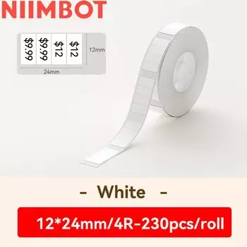 Ниимбот этикетки для принтеров D11/D110/D101/H1S, водонепроницаемые, маслостойкие, белые/прозрачные/цветные