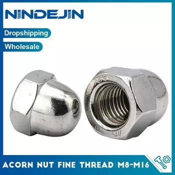 NINDEJIN Глухие гайки из нержавеющей стали M8 M10 M12 M14 M16