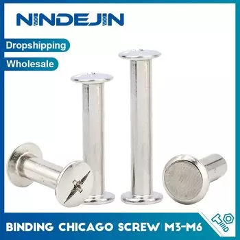 NINDEJIN Chicago крепежные винты из нержавеющей стали M3 M4 M5 M6