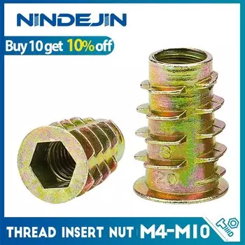 NINDEJIN Гайки для вставки резьбы М4-М8 углеродистая сталь