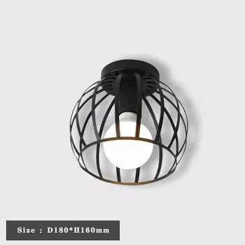 NIRLTENG Черный ретро потолочный светильник E27