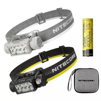 2025 NITECORE HC65 UHE 2000 люмен Налобный фонарь Светодиодный фонарь Белый свет + красный свет Открытый Кемпинг Туризм Ходовые фонари Черный / Серый