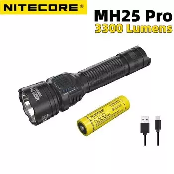NITECORE MH25 Pro UHi 40 светодиодный фонарик белый