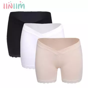 Нижнее Белье для беременных с высокой талией и поддержкой живота, женские трусики для беременных, хлопковые леггинсы, мини Капри, трусы для беременных