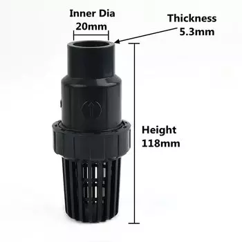 Нижний клапан из ПВХ SHSMFC 20~200 мм с фильтром