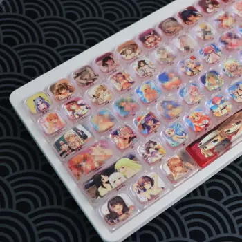 Низкопрофильная клавиатура 118 клавиш PBT с подсветкой аниме клавиатура для Gateron Cheery MX механическая клавиатура 61/68/75/84/96 TKL87 ANSI Раскладка