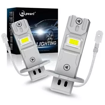 NLpearl 18000LM H3 Светодиодная лампа для фар Canbus безвентиляторная автомобильная светодиодная лампа H1 H3 Mini 1:1 Plug Play 16 шт. CSP Автодиодные противотуманные фары 6500K