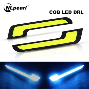 NLpearl 1 пара 12В COB DRL светодиодный дневный ходовой светильник для автомобиля внедорожный внедорожник авто светодиодный фонарь для внешнего вождения противотуманный фонарь автомобильный светильник в сборе