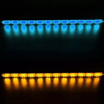 NLpearl 1 пара струящих светодиодных дневных ходовых огней DRL с последовательной гибкой светодиодной лентой DRL указателя поворота для автомобиля дальнего света 12 В