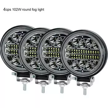 NLpearl 4 "102 Вт Автомобильный светодиодный барный рабочий фонарь 12 В 24 В Аксессуары для бездорожья 4x4 Atv Spot Flood Flash Truck Suv Противотуманная фара для вождения