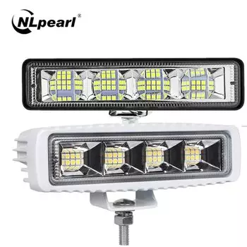 NLpearl 72 Вт Автомобильный рабочий фонарь Светодиодный бар Внедорожник Внедорожник ATV Трактор Лодка Грузовики Экскаватор Грузовик Трактор Лодка 12 В 24 В Светодиодный рабочий бар
