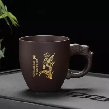 NLSLASI Фиолетовая глиняная чашка для чая 100 мл