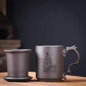 NLSLASI Фиолетовые чайные чашки из Исин ручной работы