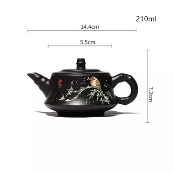 NLSLASI ручной чайник из фиолетовой глины 210 мл