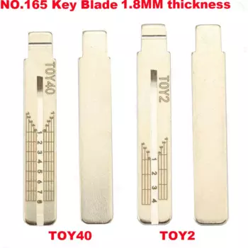 NO.165 TOY40 TOY2 лезвие ключа с гравировкой толщиной 1,8 мм, необработанные пустые резки для ключа Lexus Smart Key и BYD