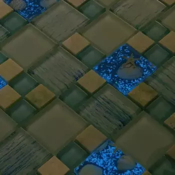 Ночник из голубого хрустального стекла, смешанный полимерный морской чехол для ванной комнаты, душа, кухни, backsplash, коридора, настенная плитка MD-BS1202