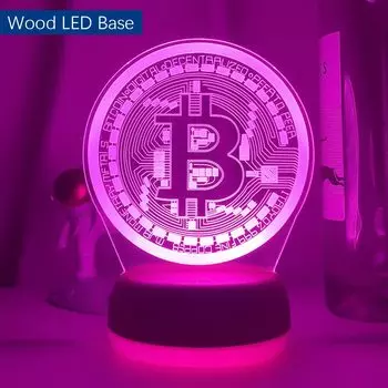 Ночник LED Bitcoin Sololandor 7 цветов