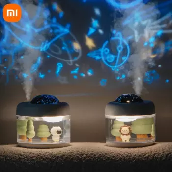 Ночник Xiaomi с проектором, беспроводной увлажнитель воздуха с USB, портативный Перезаряжаемый проектор, увлажнитель воздуха, Новинка